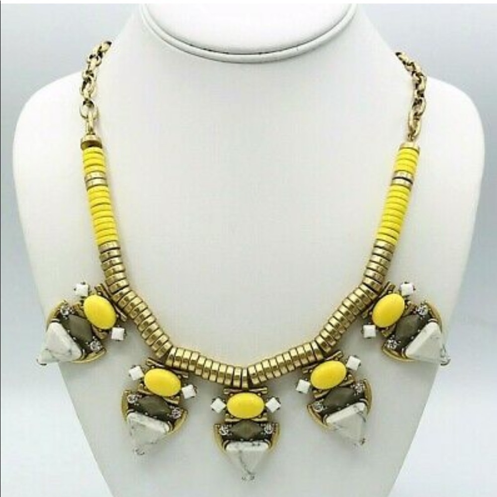 Stella & Dot Yellow Pavilion Necklace